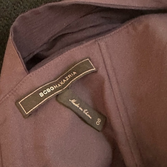 BCBGMAXAZRIA One-Shoulder Ruffle Chiffon Cocktail Dress purple Blue Size 8 - Picture 6 of 7